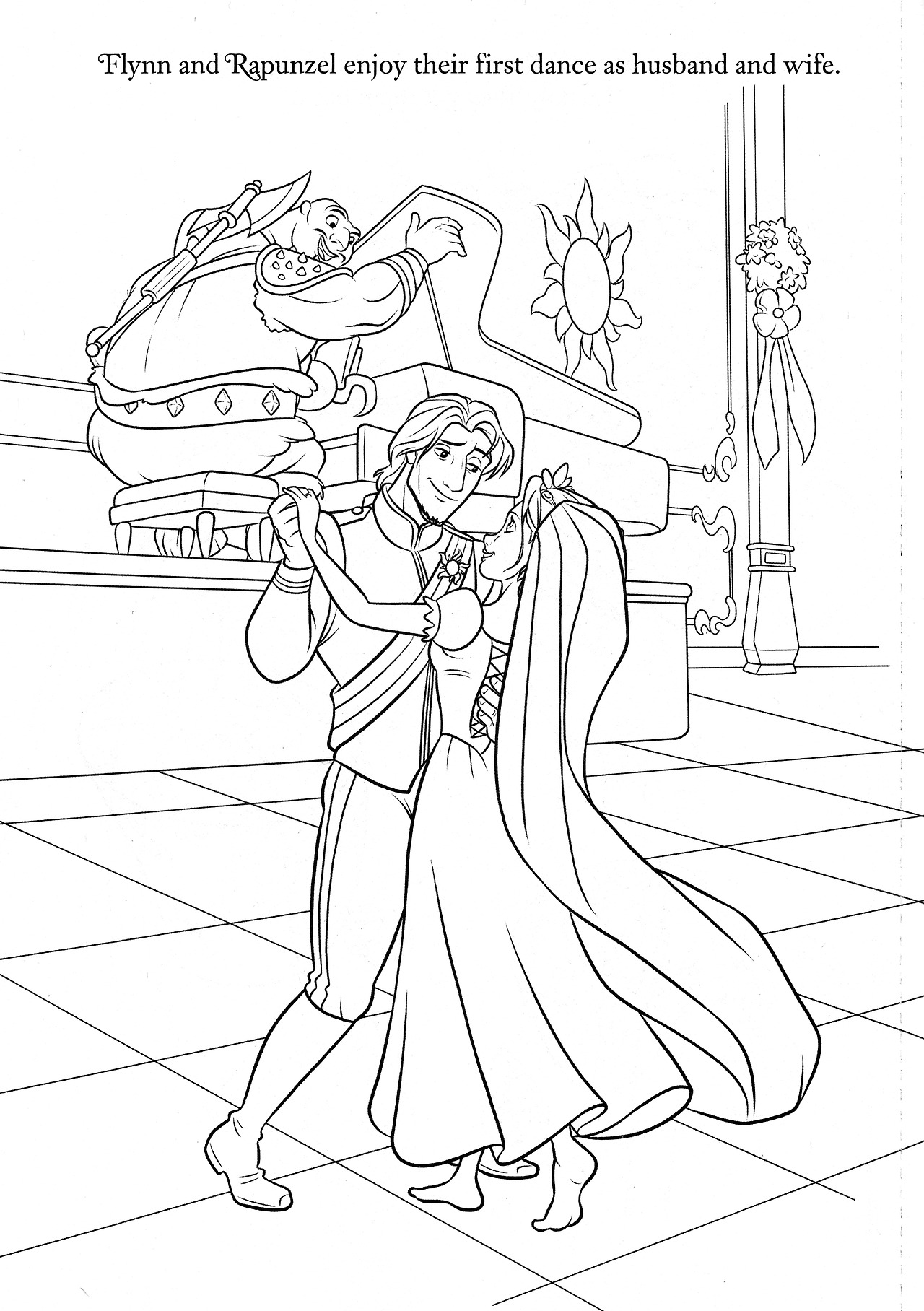 1280x1816 Rapunzel Wedding Coloring Papges Princess Rapunzel And Flynn