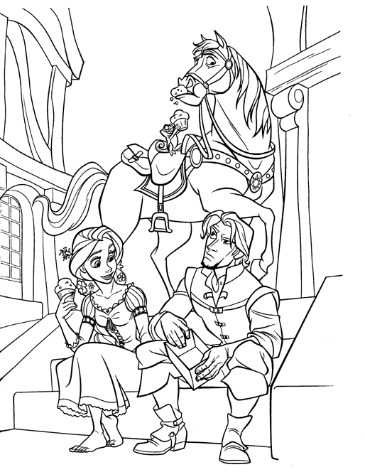 514x664 Disney Tangled Coloring Pages