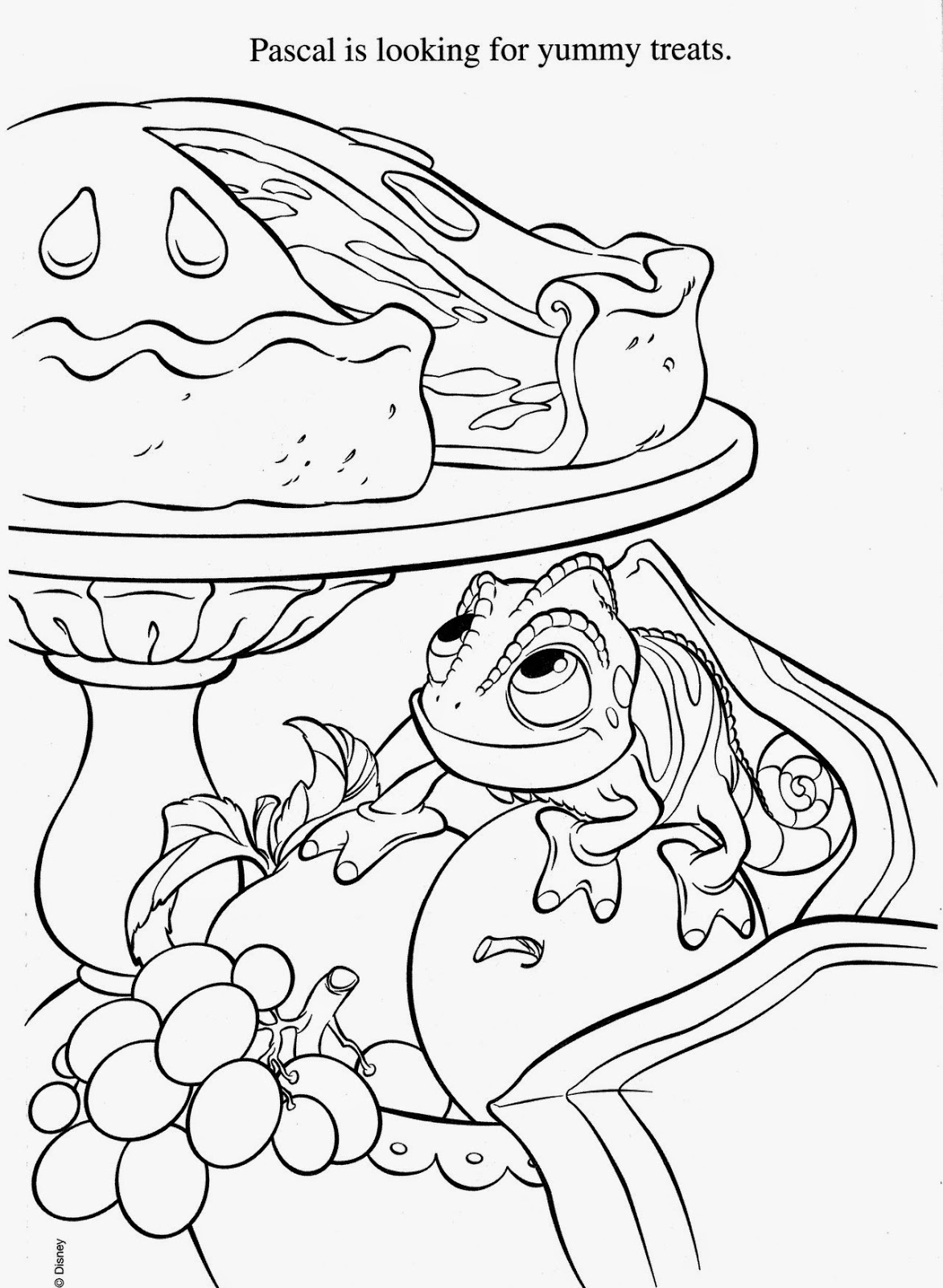 1172x1600 Tangled Pascal Coloring Pages