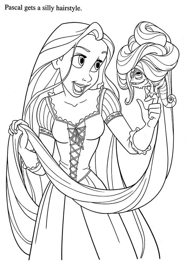 600x844 Tangled Pascal Coloring Pages