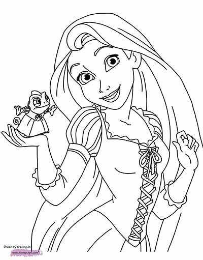 400x511 Tangled Pascal Coloring Pages