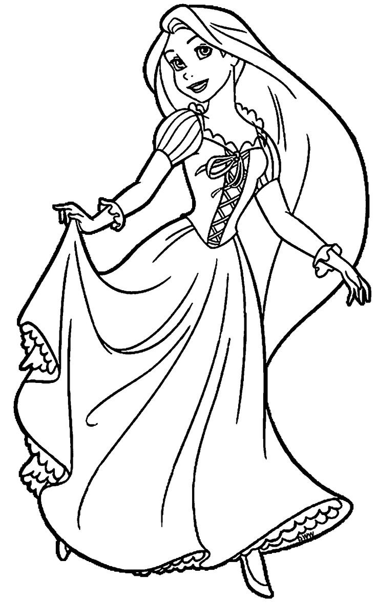 736x1178 Rapunzel Coloring Page Pages C On Pictures Amazing Repunzel Acpra