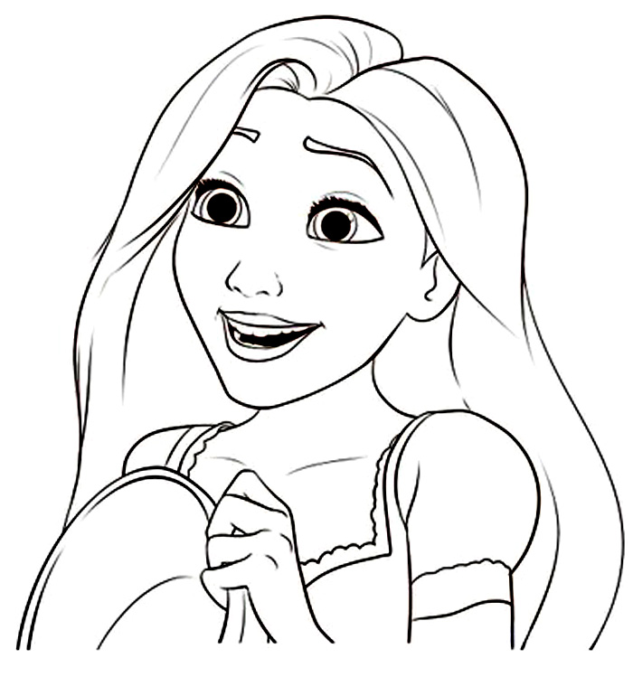 700x749 Rapunzel Coloring Pages