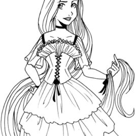 268x268 Coloring Pages Disney Princess Rapunzel Archives