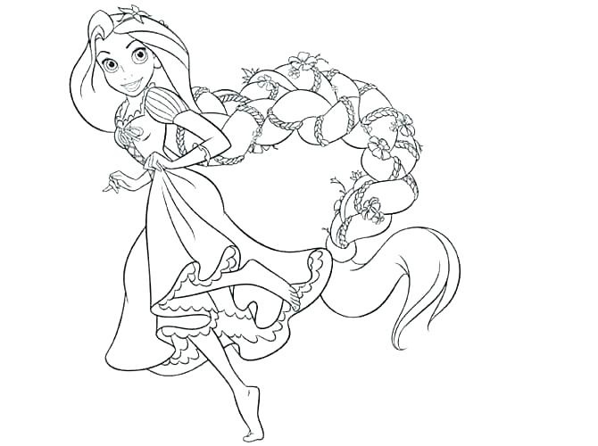 670x500 Rapunzel Coloring Page