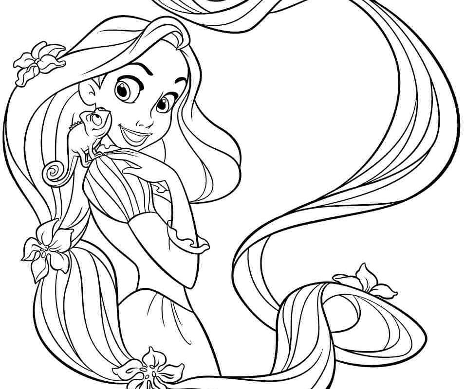 955x800 Printable Disney Princess Coloring Pages Rapunzel General Free