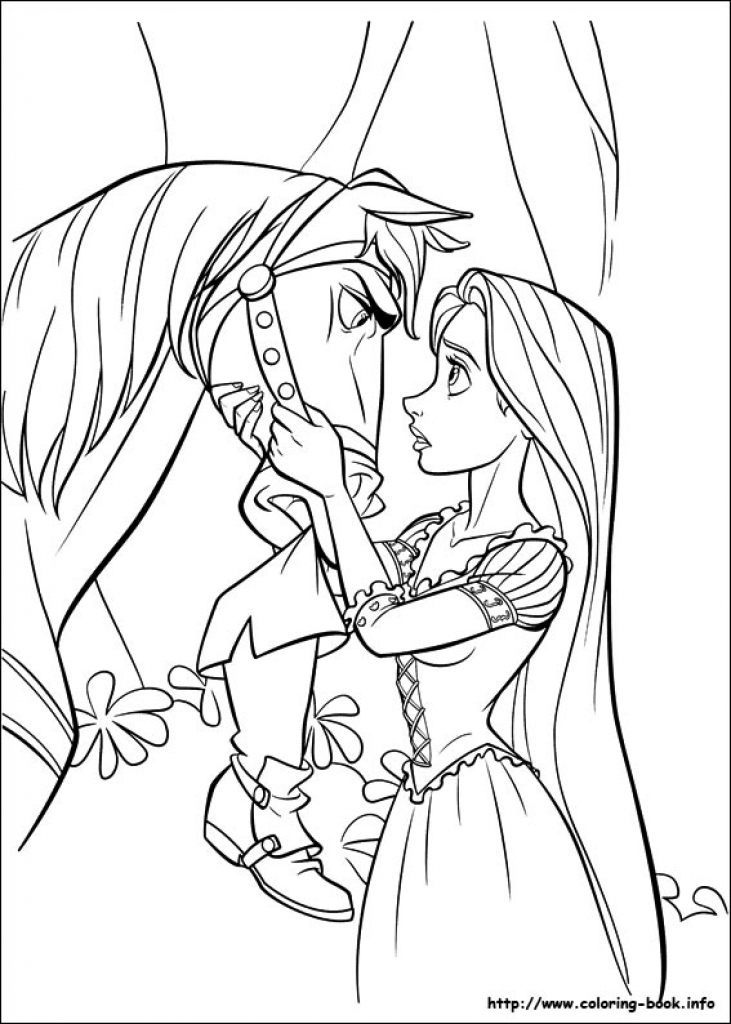 731x1024 Tangled Coloring Pages On Coloring Book Inside Rapunzel Printable