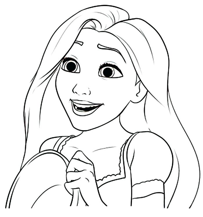 700x749 Rapunzel Tangled Coloring Pages Free Rider Pascal