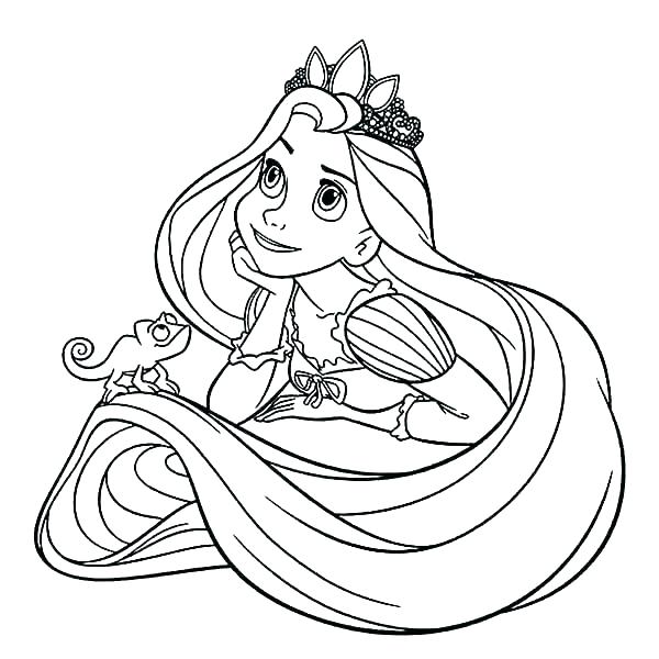600x600 Coloring Pages Of Rapunzel From Tangled And Coloring Pages Tangled