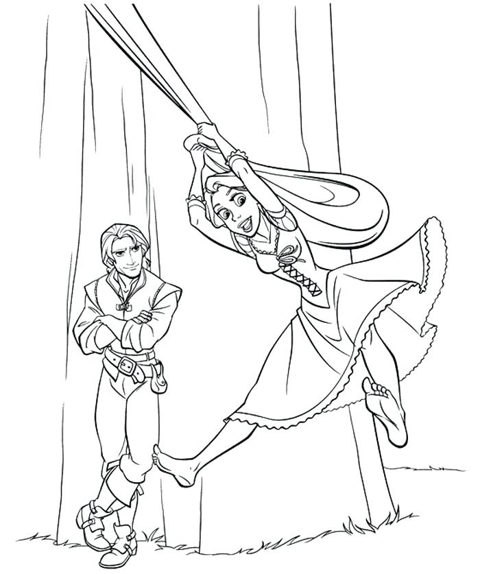 700x837 Rapunzel Tower Colouring Page Coloring Pages Best For Kids Free