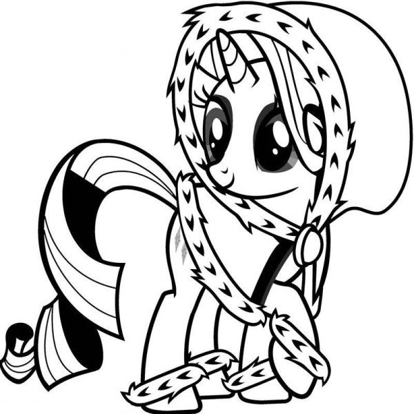 600x600 My Little Pony Little Rarity Coloring Pages