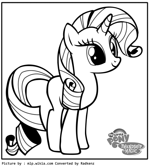 582x654 My Little Pony Rarity Coloring Pages