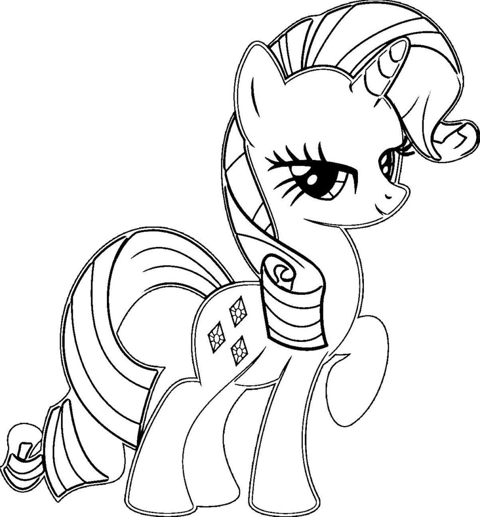 951x1024 Rarity Coloring Pages Get Bubbles