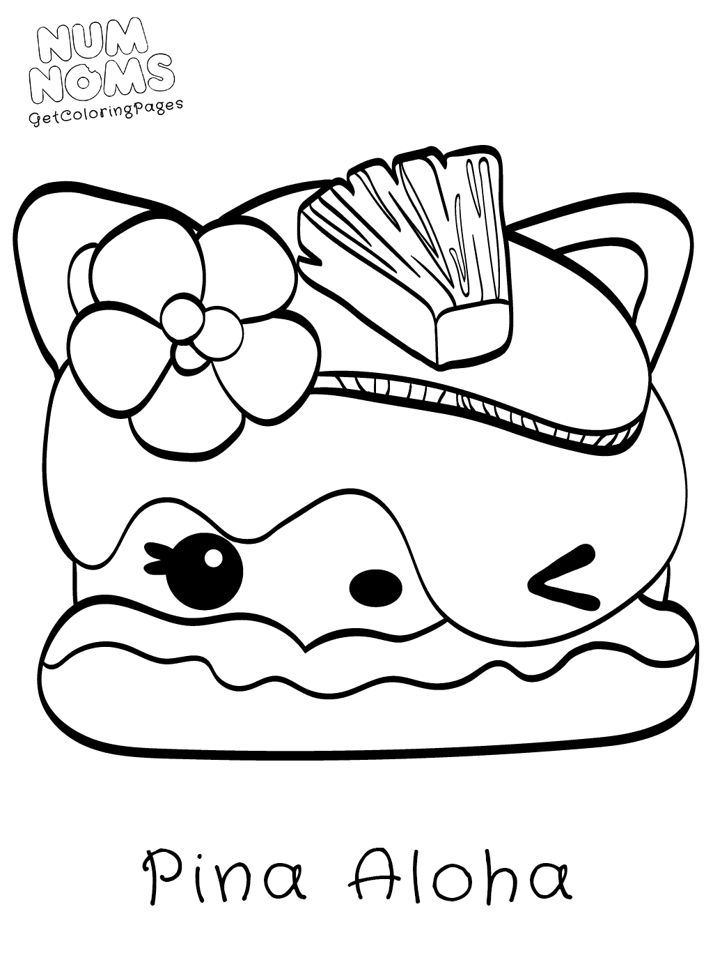 1024x1400 Cute Foods Toy Num Noms Coloring Page Pina Aloha