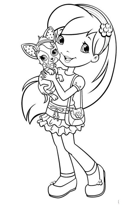 417x692 Raspberry Torte Coloring Pages, Personajes De Fresita Para Imprimir