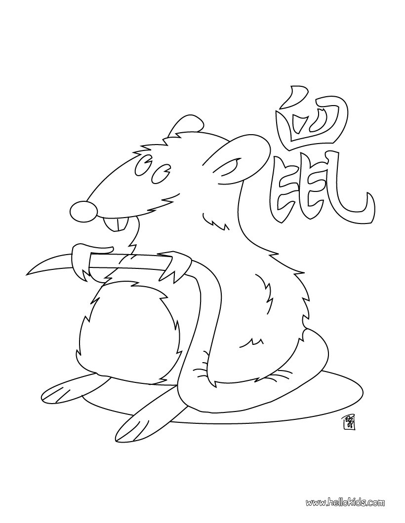 820x1060 The Year Of The Rat Coloring Pages