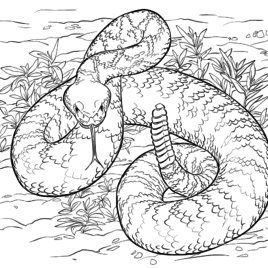268x268 Pleasurable Inspiration Rattlesnake Coloring Pages Of Printable