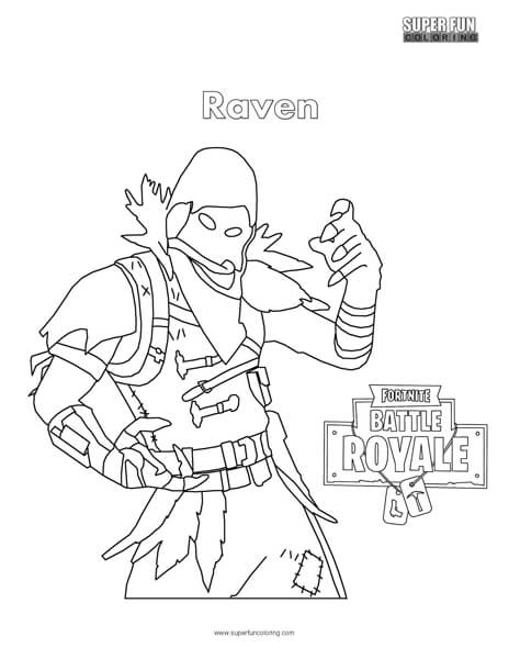 464x600 Fortnite Raven Coloring Page
