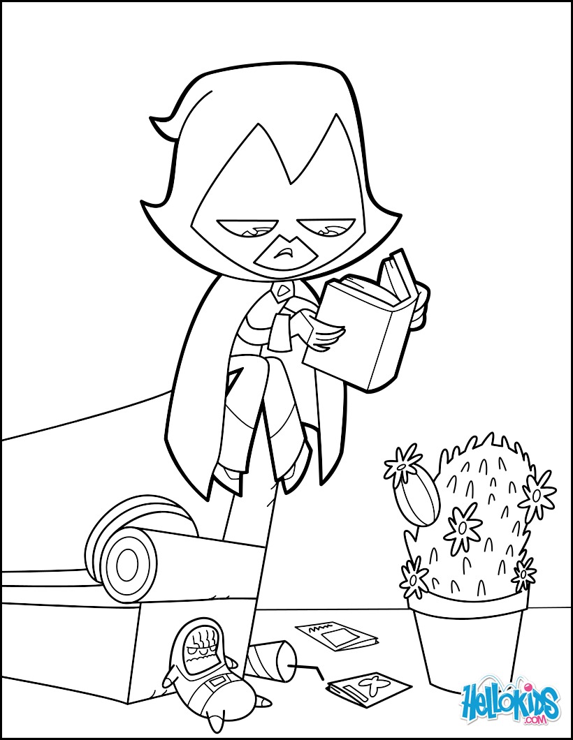 820x1060 Teen Titan Raven Coloring Pages