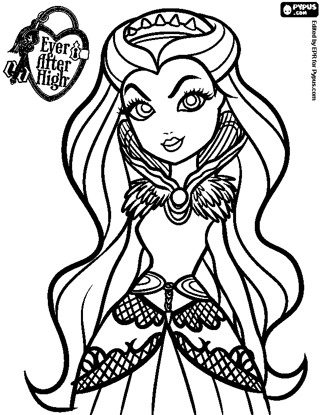 650x840 Ever After High Raven Queen Coloring Pages