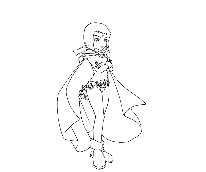 800x667 Raven From Teen Titans Coloring Pages