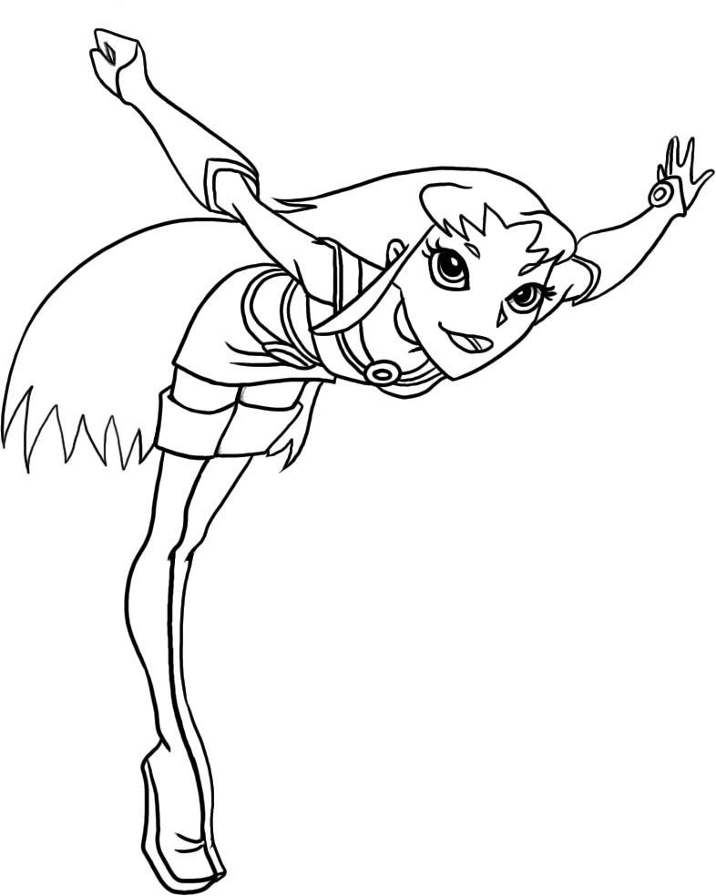 786x984 Starfire Teen Titans Coloring Pages Coloring
