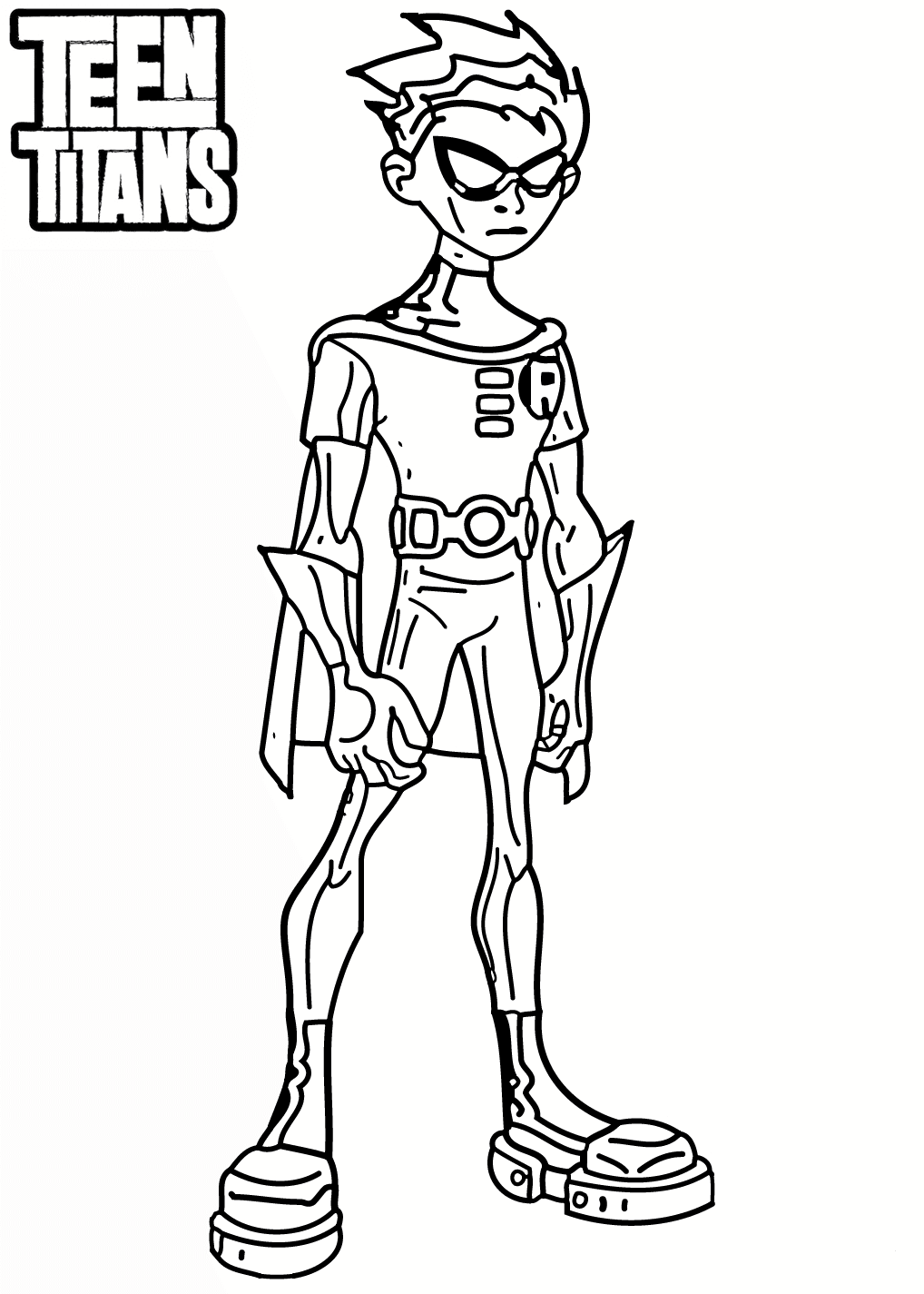 1018x1425 Free Printable Teen Titans Coloring Pages