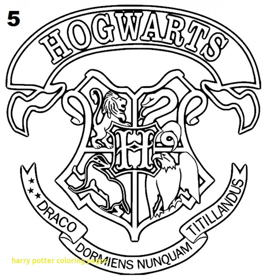 960x956 Harry Potter Coloring Pages Hogwarts Crest Best