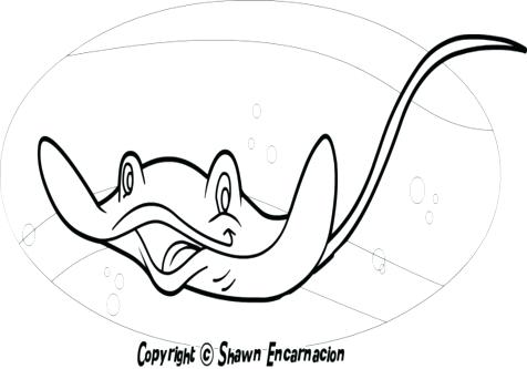 476x333 Ray Coloring Pages Colorful Moray Eel Manta Ray Coloring Pages