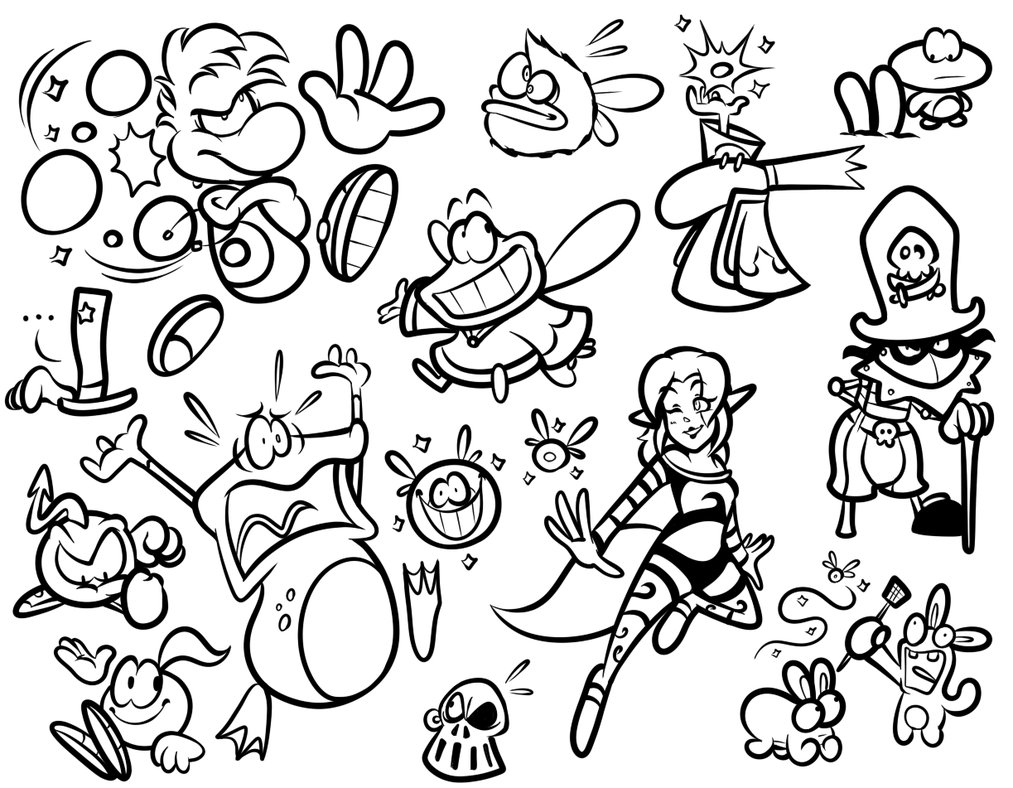 1013x788 Rayman Legends Coloring Pages