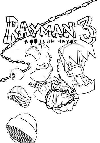352x500 Rayman Origins Colouring Pages, Rayman Coloring Pages