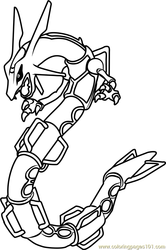 531x800 Rayquaza Pokemon Coloring Page