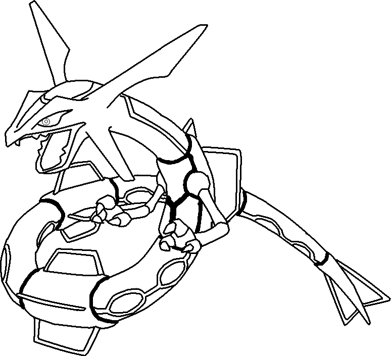 774x705 Rayquaza Coloring Pages