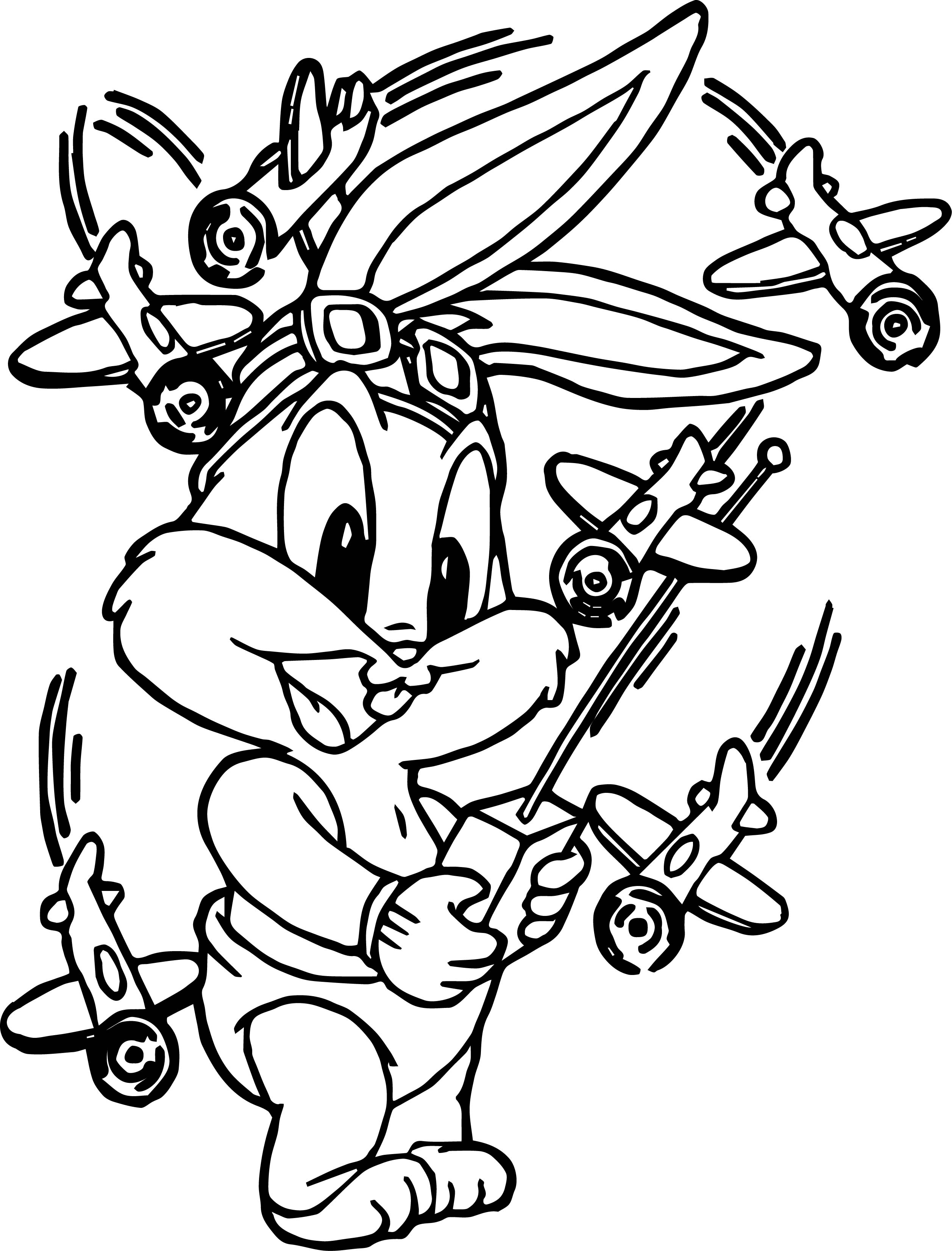 2514x3304 Looney Tunes Rabbit Playing Rc Plane Coloring Page Wecoloringpage