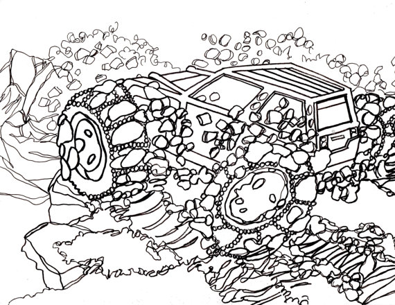 570x440 Traxxas Summit Coloring Pages Drawing Truck Rc