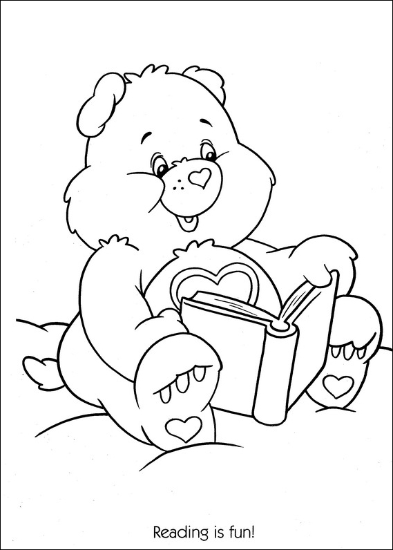 569x796 Care Bears Reading Is Fun Coloring Page Coloring Pages