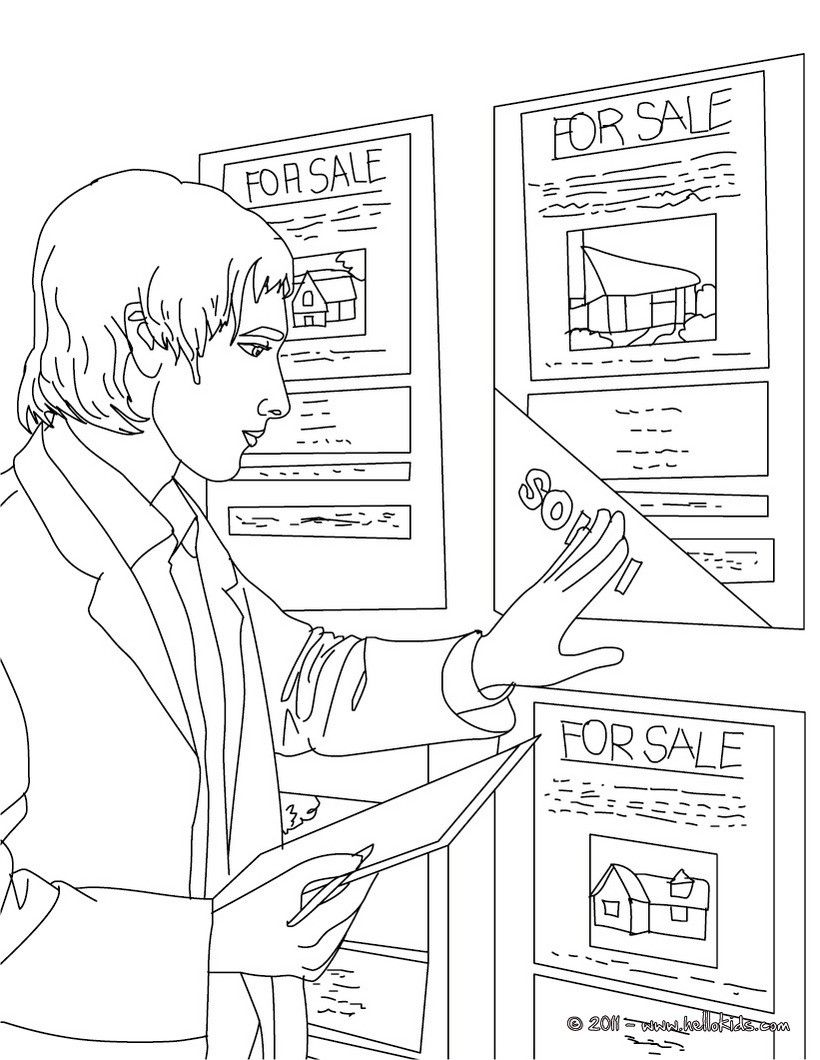820x1060 Real Estate Agent Up Dates Real Estate Ads Coloring Page Amazing