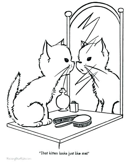 441x540 Cute Kitten Coloring Pages Awesome Colour Drawing Free Wallpaper