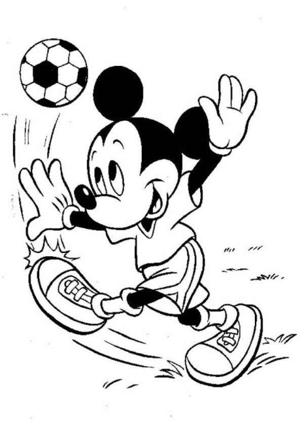 600x830 Football Coloring Pages Mickey Mouse Soccer Coloring Pages Real