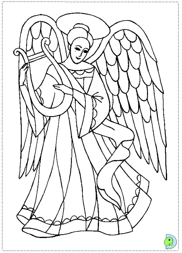 691x960 Beautiful Realistic Angel Coloring Pages For Modest Article