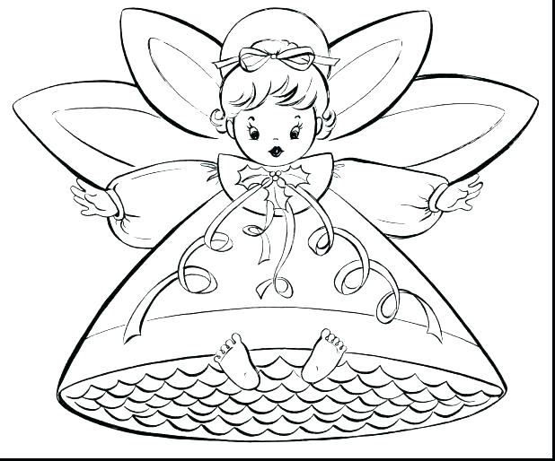 618x514 Angel Coloring Pages For Preschool Angel Colouring Page Angel