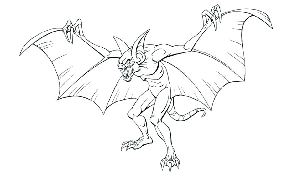 900x586 Free Printable Halloween Bat Coloring Pages