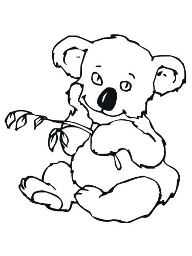 375x500 Coloring Pages Koala Coloring Pages Cute Realistic Bear Koala