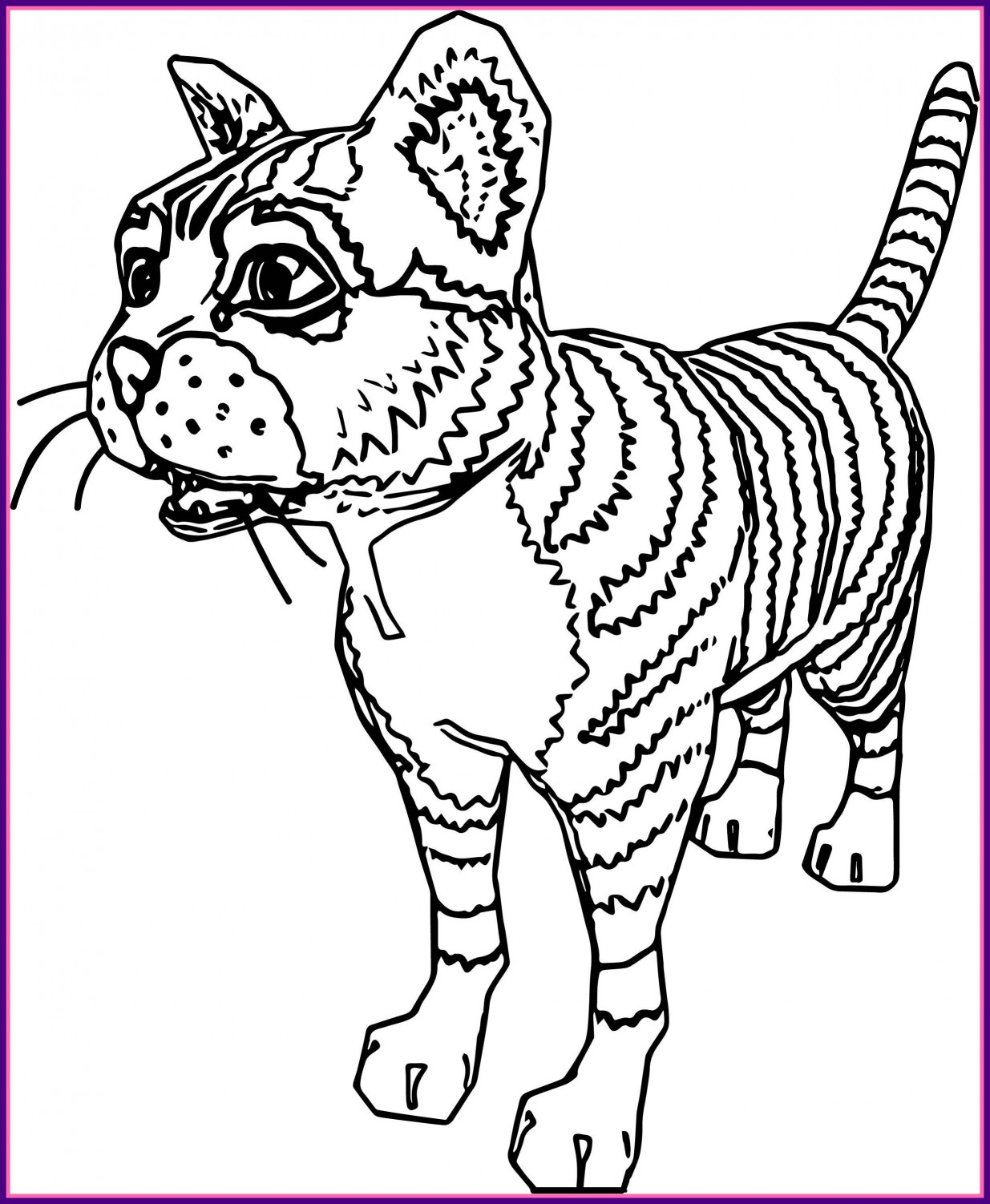 1235x1502 Best Realistic Cat Coloring Page Wecoloringpage Image For Face