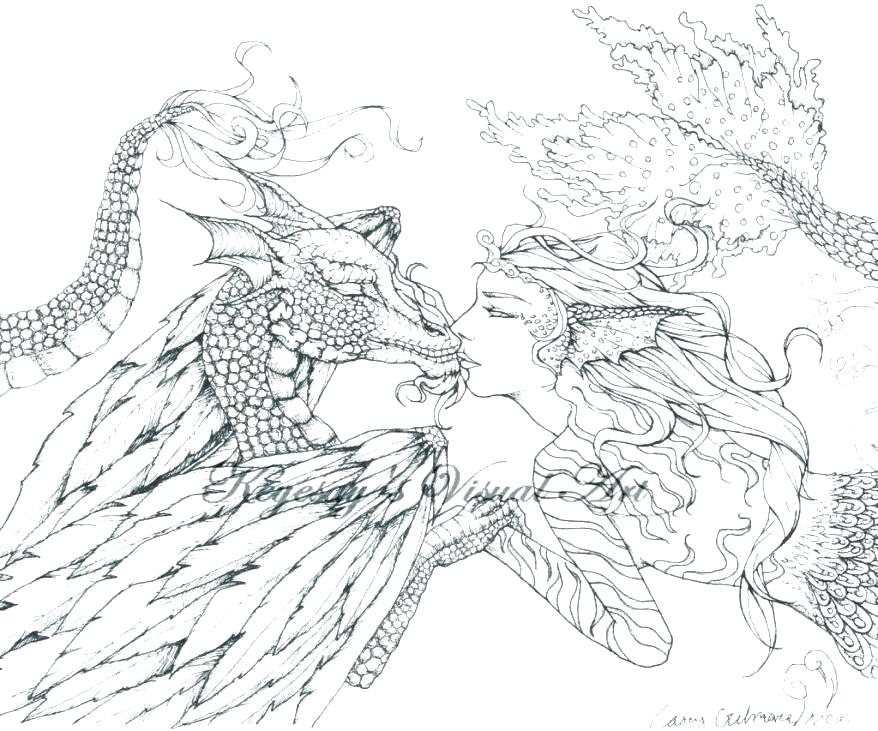 878x731 Awesome Dragon Coloring Pages Realistic Fairy Coloring Pages Trend