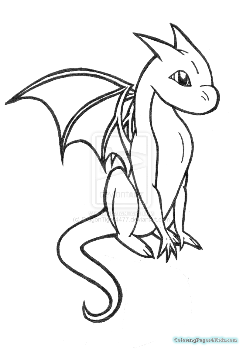 800x1150 Baby Dragon Coloring Pages Realistic For Kids Throughout