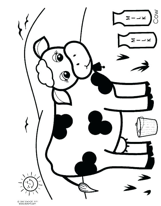 562x720 Cow Printable Coloring Pages
