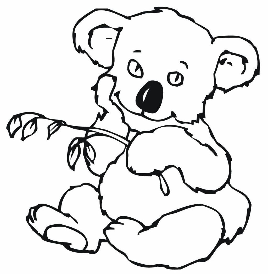 1024x1050 Awesome Cute Baby Koala Coloring Pages Printable Animals Realistic