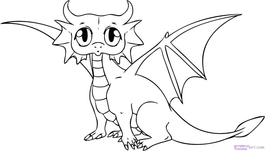 1024x583 Baby Animal Coloring Pages Baby Animal Coloring Pages Cute Dragon