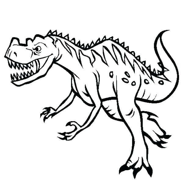 600x612 Realistic Dinosaur Coloring Pages